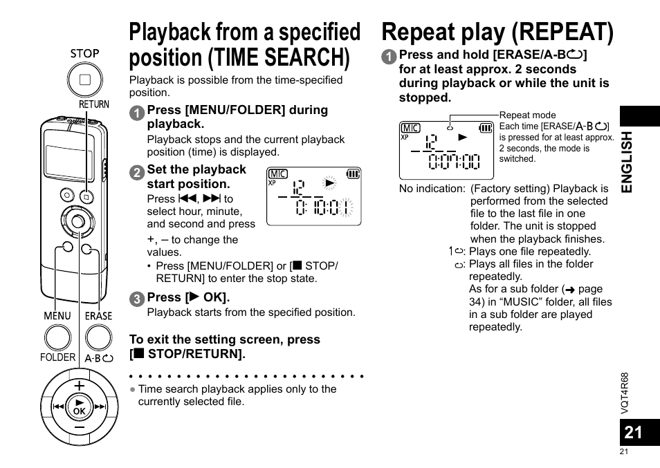 Panasonic RRUS310E User Manual | Page 21 / 293