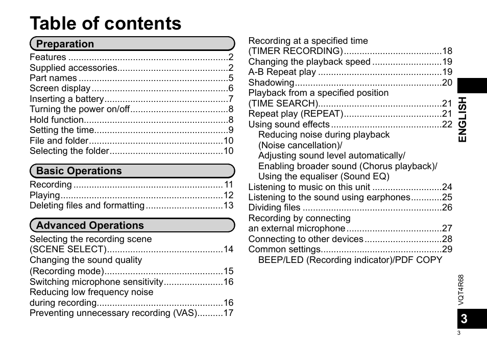 Panasonic RRUS310E User Manual | Page 3 / 293