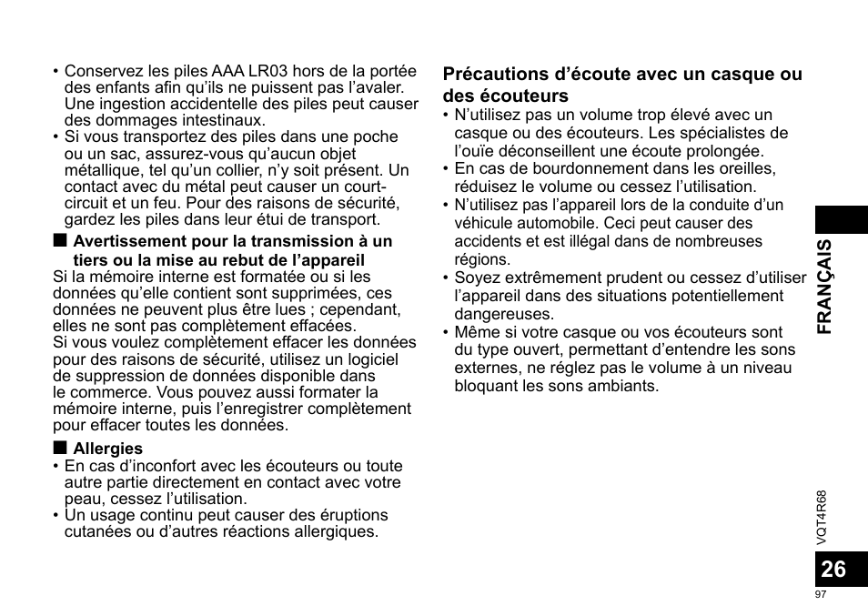 Panasonic RRUS310E User Manual | Page 97 / 293