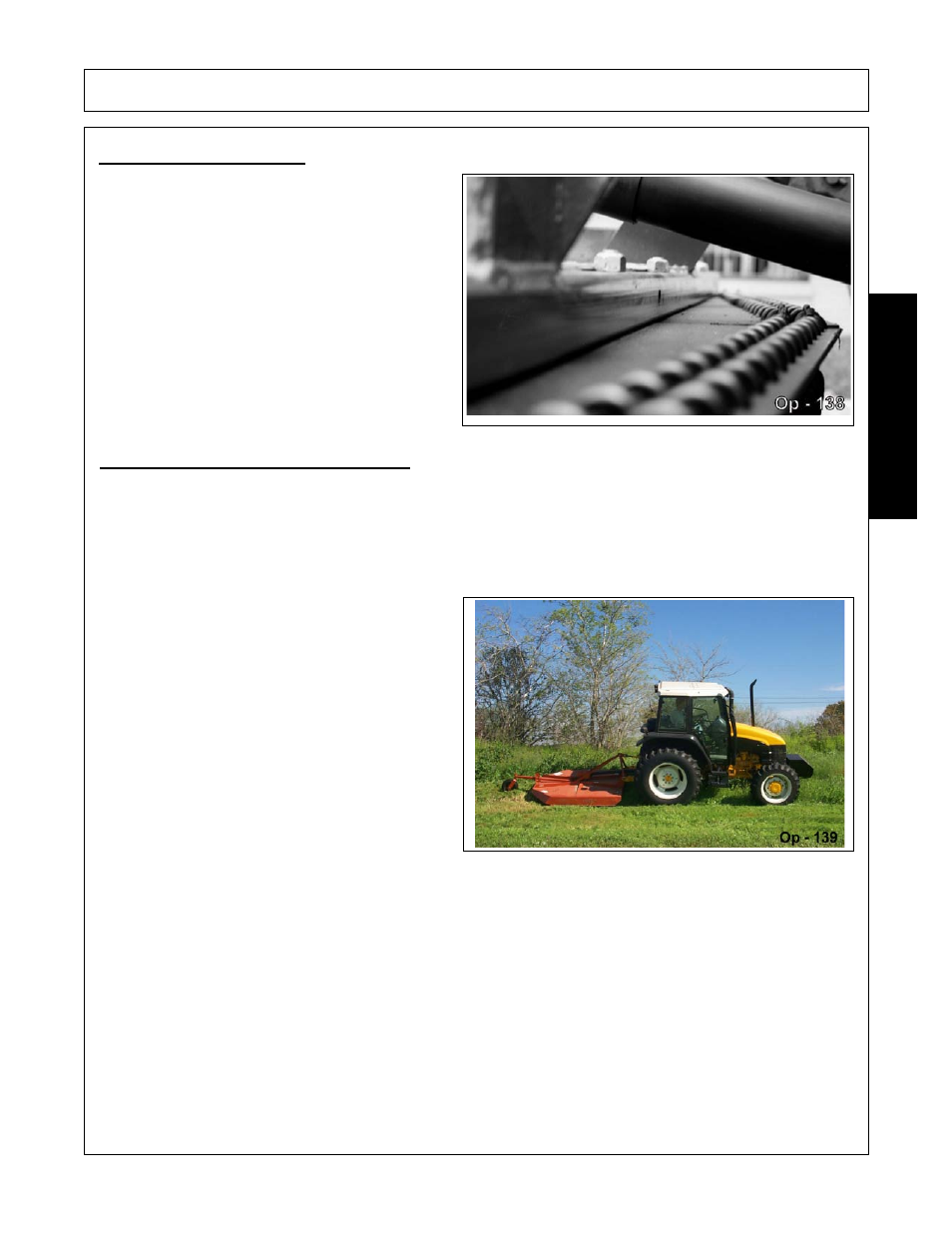 3 raising the mower, 4 driving the tractor and mower, Operation | Opera t ion | Alamo GR60 User Manual | Page 107 / 146