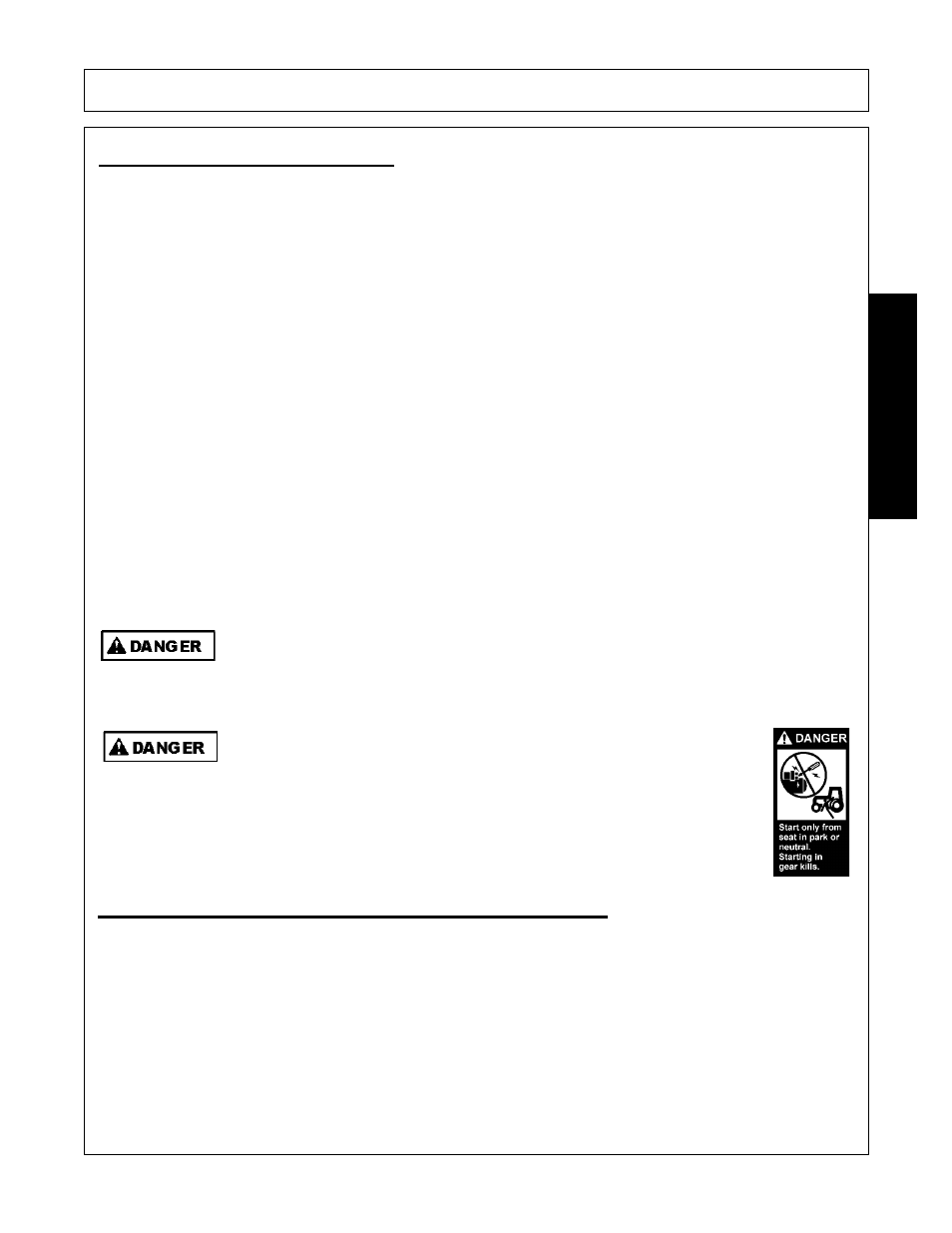 Starting the tractor, Connecting the mower to the tractor, Operation | Opera t ion | Alamo GR60 User Manual | Page 91 / 146