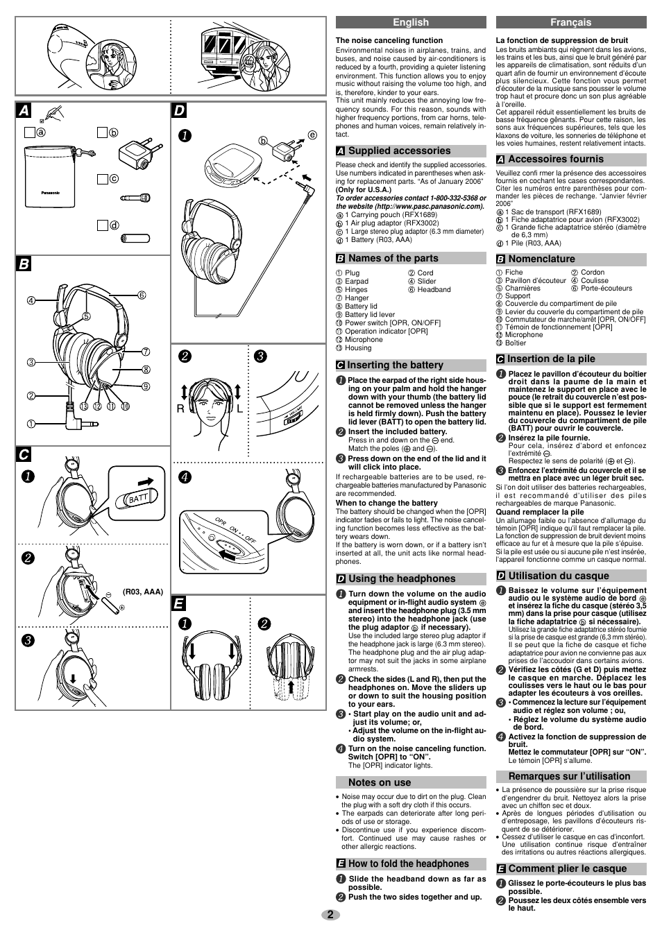 Panasonic RPHC150 User Manual | Page 2 / 4
