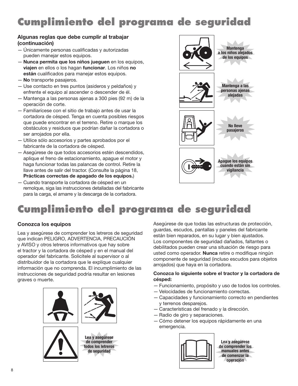 Cumplimiento del programa de seguridad | Alamo RHINO SM72 User Manual | Page 64 / 136