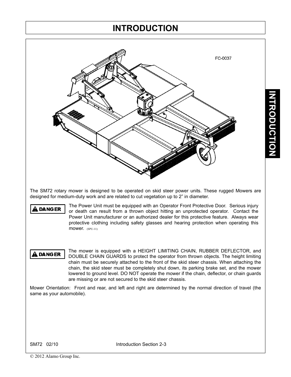 Introduction | Alamo RHINO SM72 User Manual | Page 85 / 136