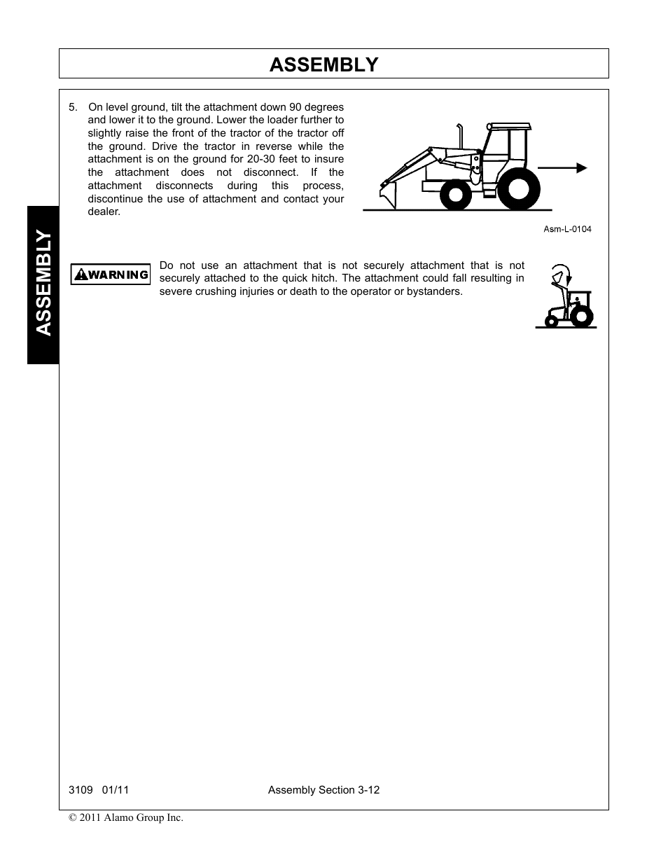 Assembly, Assembl y | Alamo 3109 User Manual | Page 46 / 104