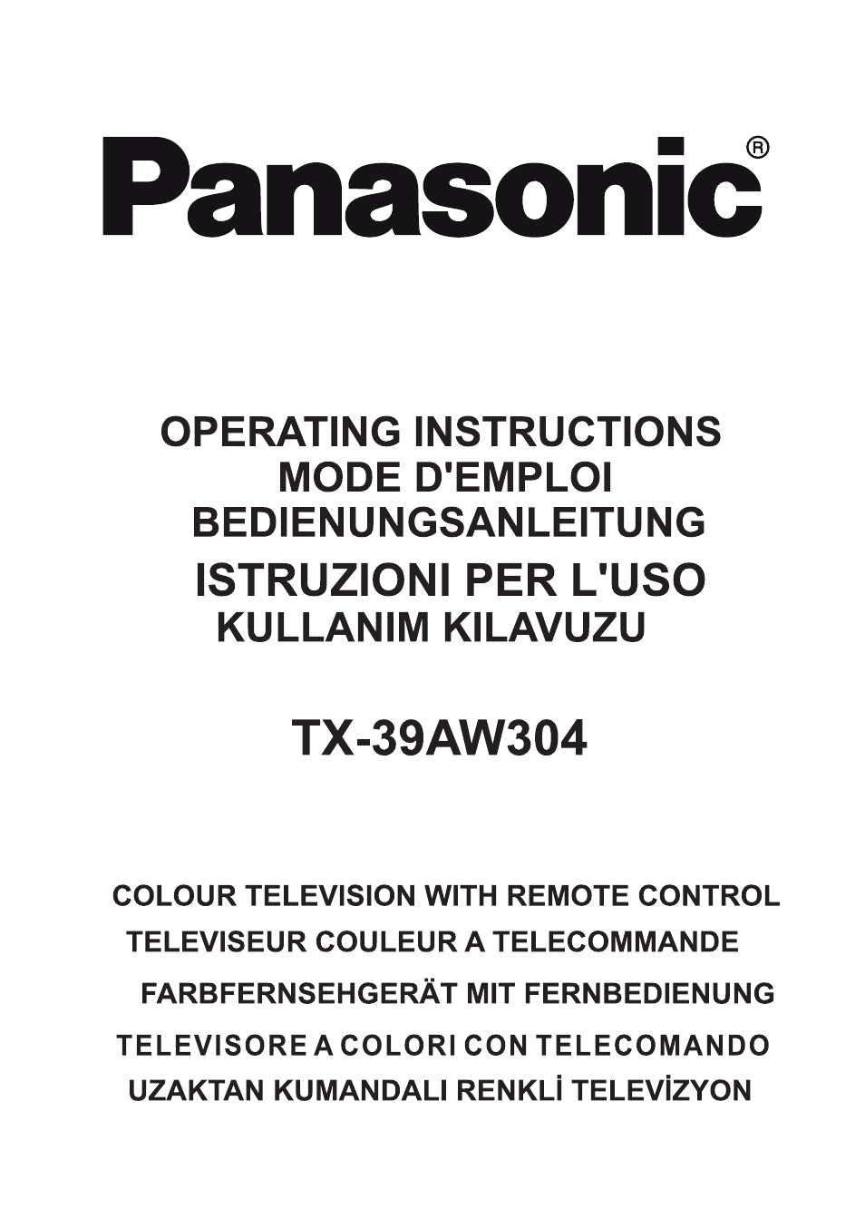 Panasonic TX39AW304 User Manual | 89 pages