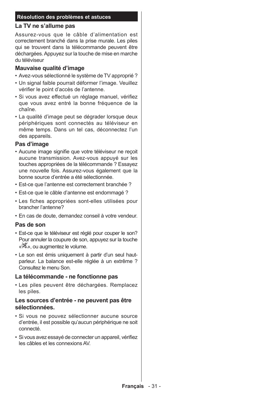 Panasonic TX39AW304 User Manual | Page 32 / 89