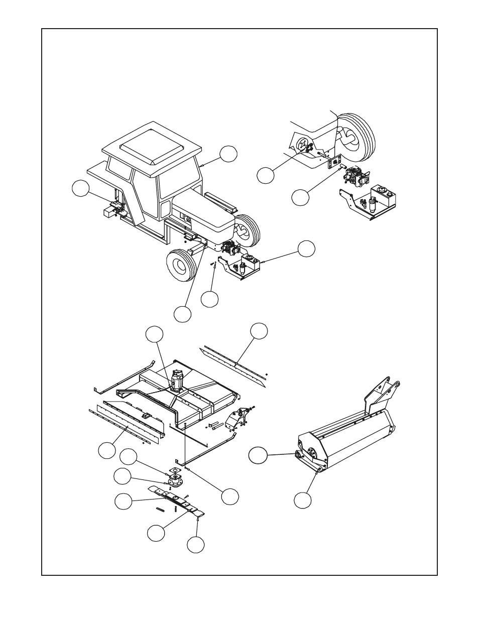 Tractor - mower component location for check list | Alamo DSEB-D16 User Manual | Page 17 / 119