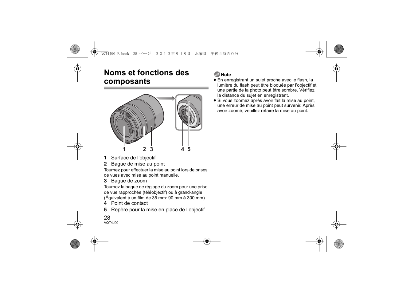 Noms et fonctions des composants | Panasonic HFS45150E User Manual | Page 28 / 72