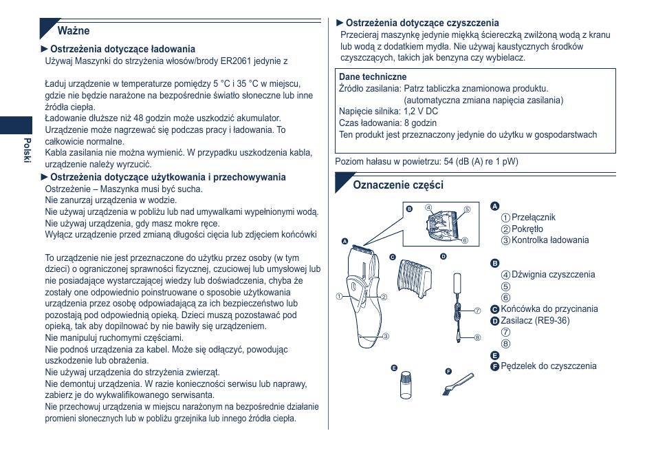 Panasonic ER2061 User Manual | Page 46 / 84