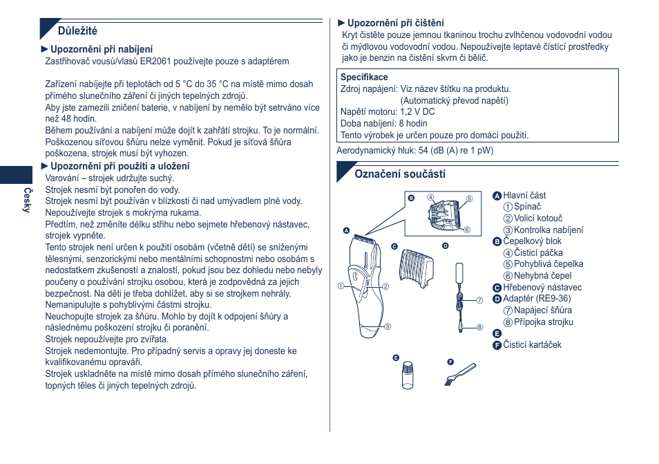 Panasonic ER2061 User Manual | Page 50 / 84