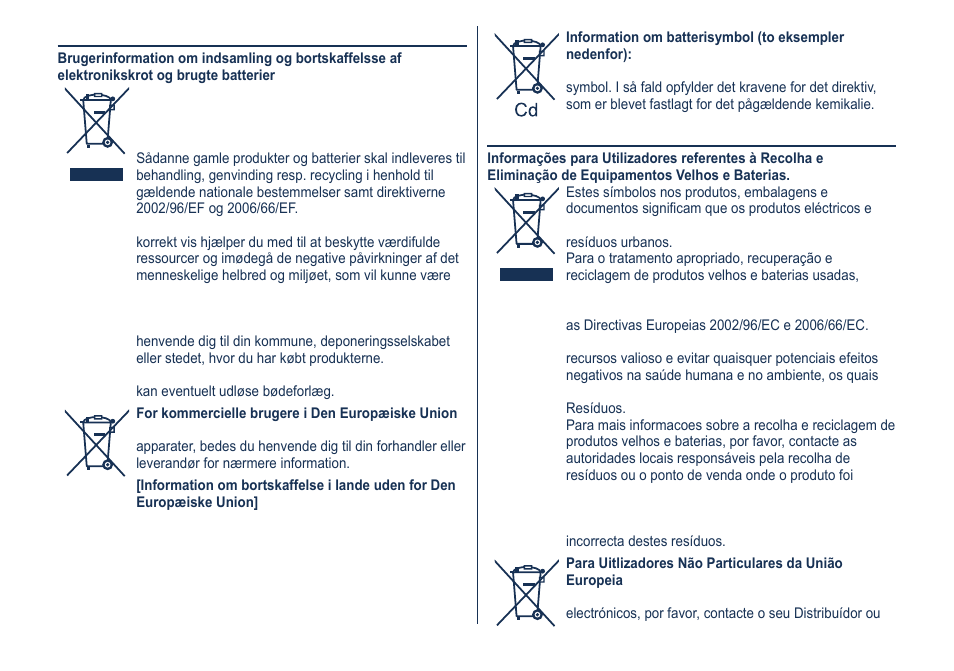 Dansk, Português | Panasonic ER2061 User Manual | Page 74 / 84