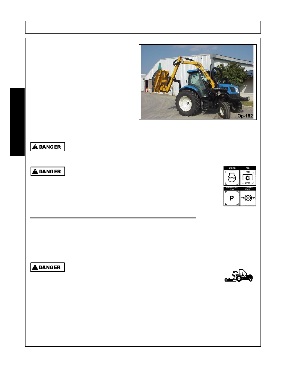 Transporting the tractor and implement, Transporting the tractor and implement -46, Operation | Opera t ion | Alamo Versa Series User Manual | Page 158 / 186