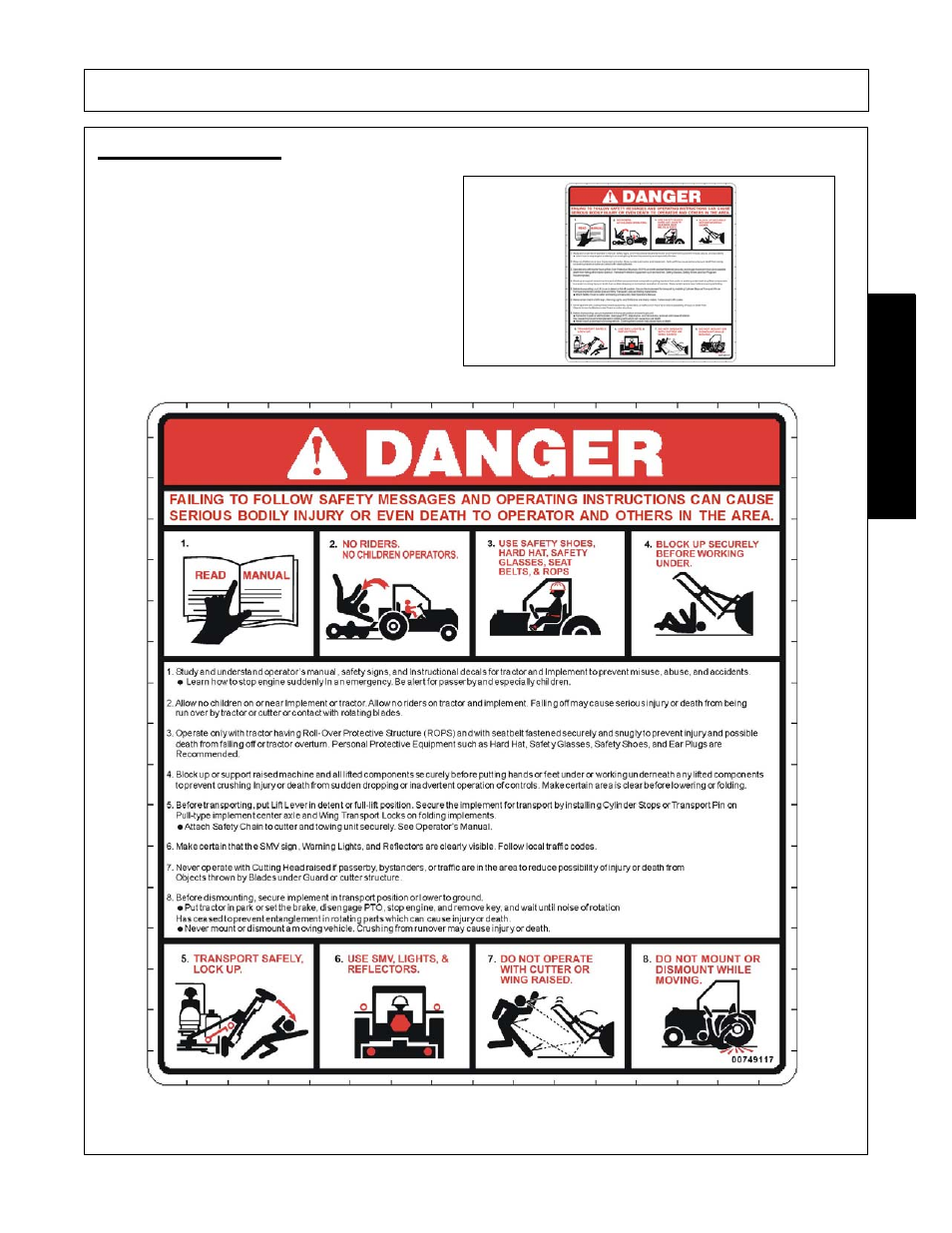 Decal description, Decal description -27, Safety | Alamo Versa Series User Manual | Page 33 / 186