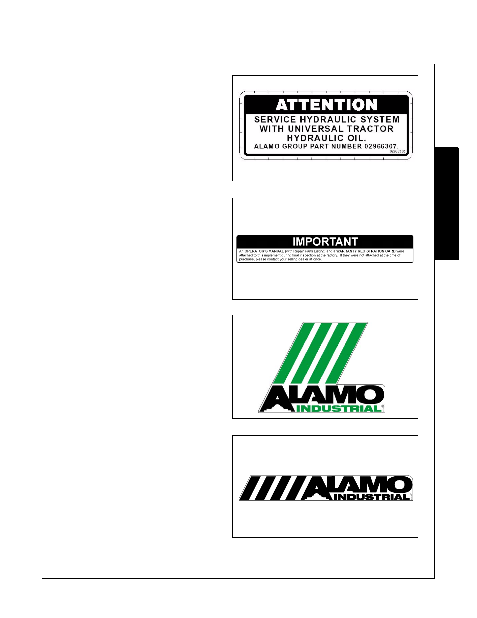 Safety | Alamo Versa Series User Manual | Page 37 / 186