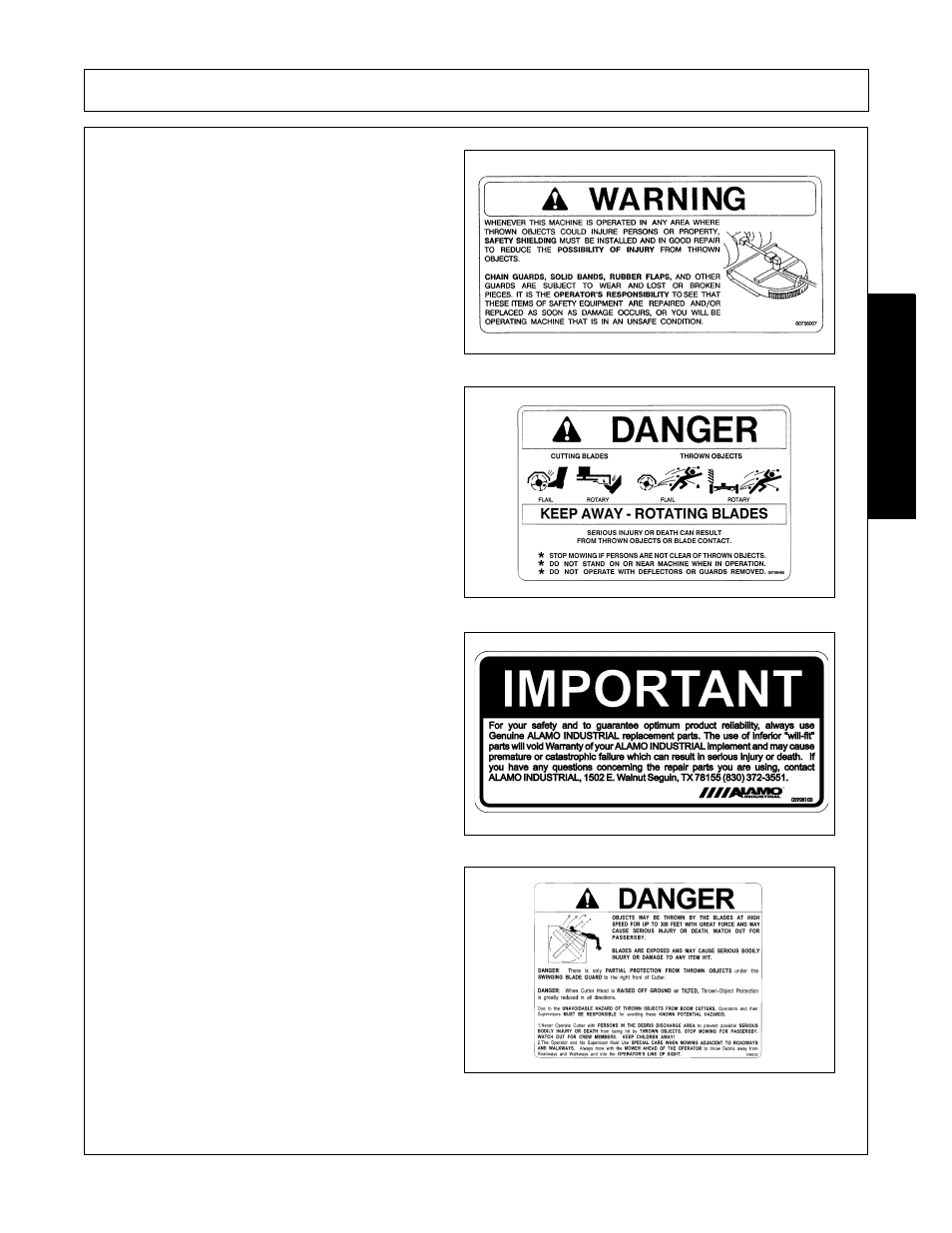 Safety | Alamo Versa Series User Manual | Page 39 / 186