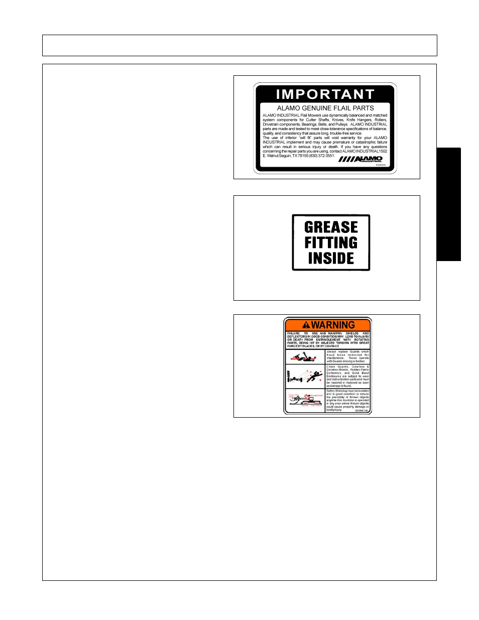 Safety | Alamo Versa Series User Manual | Page 41 / 186