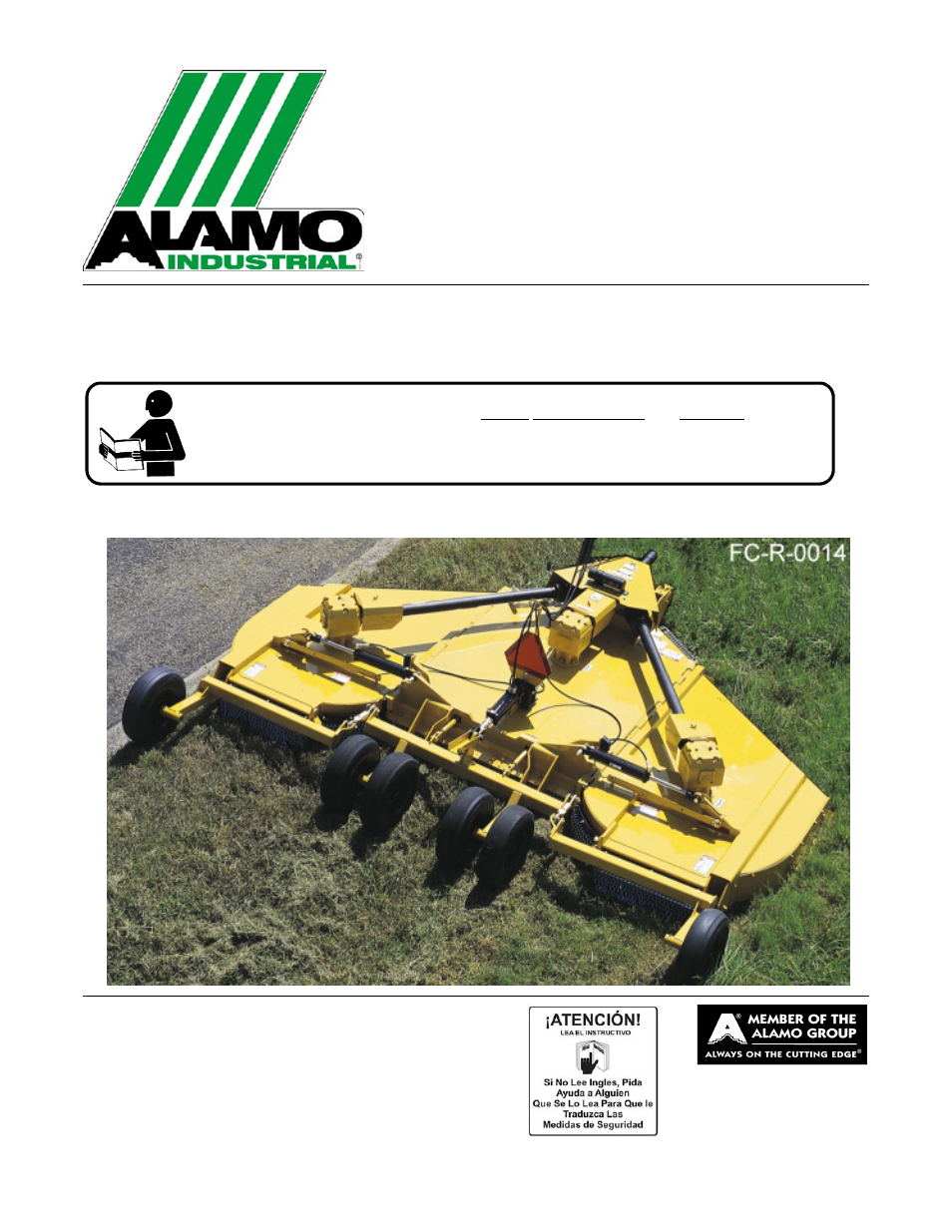 Alamo Flex-Wing Mechanical Level Lift Rotary Cutter/Shredder EAGLE 10/15 User Manual | 180 pages