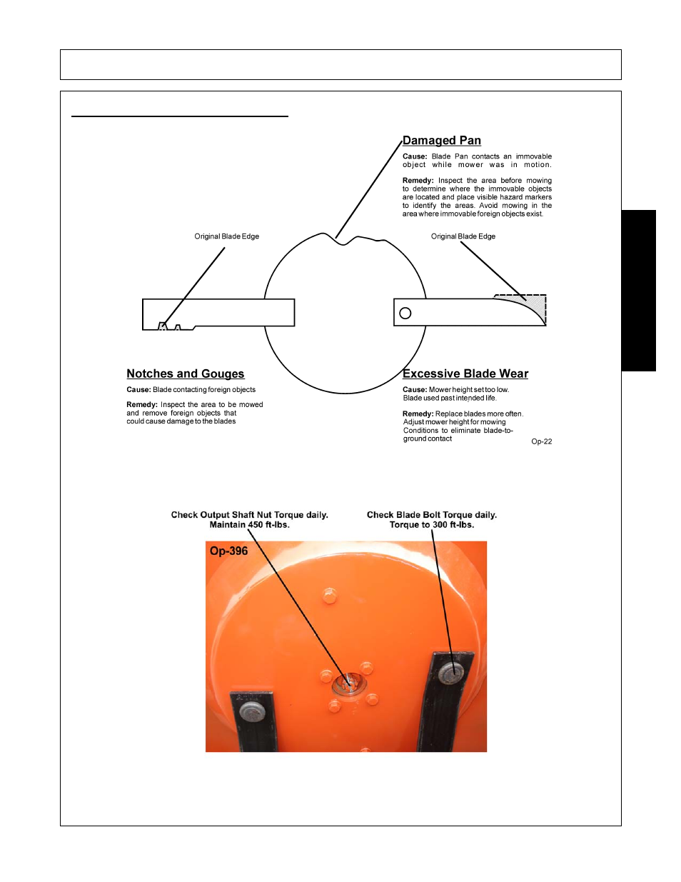 3 cutting component inspection, Cutting component inspection -23, Operation | Opera t ion | Alamo Flex-Wing Mechanical Level Lift Rotary Cutter/Shredder EAGLE 10/15 User Manual | Page 117 / 180