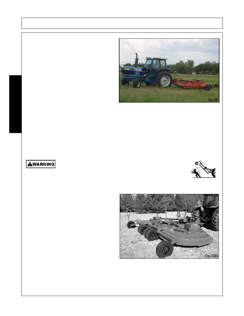 Operation, Opera t ion | Alamo Flex-Wing Mechanical Level Lift Rotary Cutter/Shredder EAGLE 10/15 User Manual | Page 132 / 180