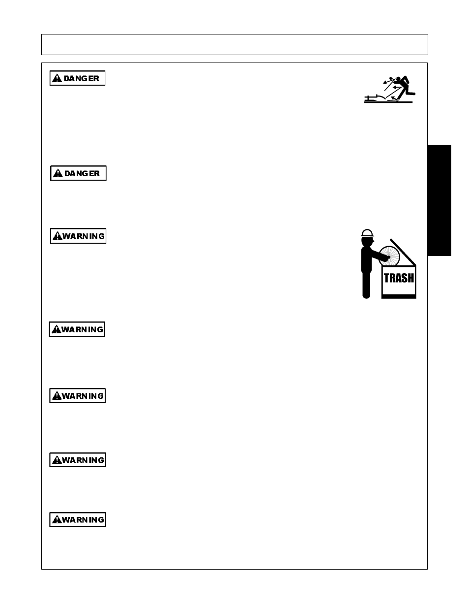 Safety | Alamo Flex-Wing Mechanical Level Lift Rotary Cutter/Shredder EAGLE 10/15 User Manual | Page 15 / 180