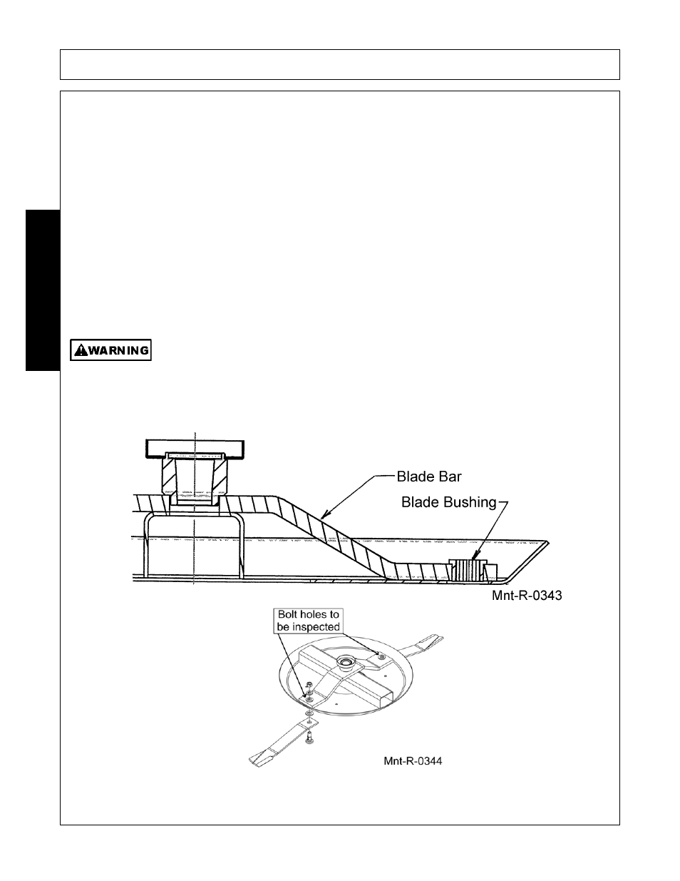 Blade carrier removal, Blade carrier inspection, Maintenance | Alamo Flex-Wing Mechanical Level Lift Rotary Cutter/Shredder EAGLE 10/15 User Manual | Page 160 / 180
