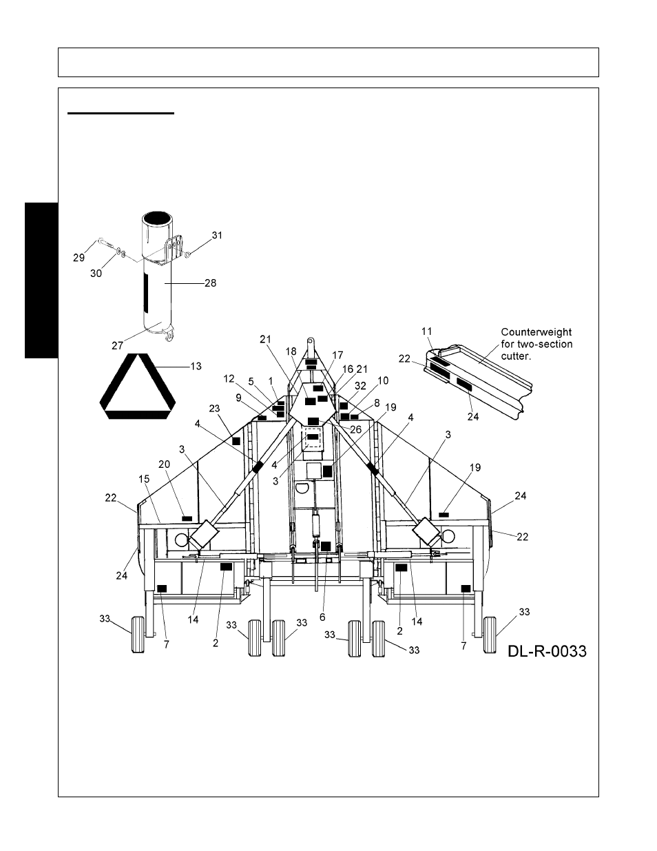 Decal location, Decal location -18, Safety | Alamo Flex-Wing Mechanical Level Lift Rotary Cutter/Shredder EAGLE 10/15 User Manual | Page 24 / 180