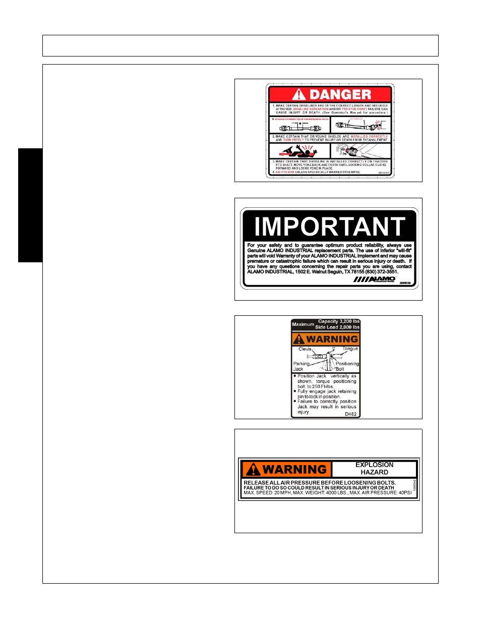 Safety | Alamo Flex-Wing Mechanical Level Lift Rotary Cutter/Shredder EAGLE 10/15 User Manual | Page 28 / 180
