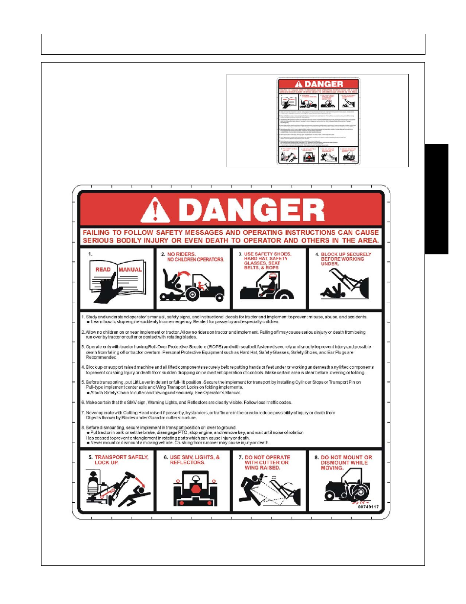 Safety | Alamo Flex-Wing Mechanical Level Lift Rotary Cutter/Shredder EAGLE 10/15 User Manual | Page 29 / 180