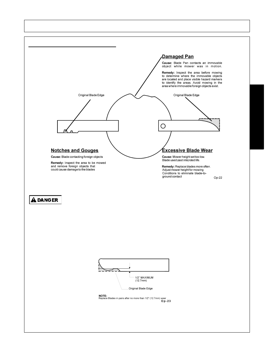 3 cutting component inspection, Cutting component inspection -19, Operation | Opera t ion | Alamo Axtreme 02983328C User Manual | Page 113 / 172