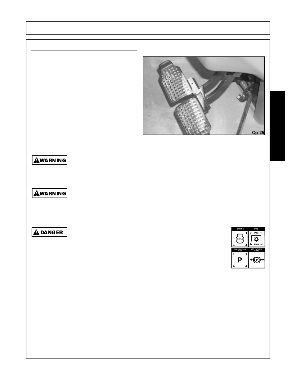 2 brake and differential lock setting, Brake and differential lock setting -39, Operation | Opera t ion | Alamo Axtreme 02983328C User Manual | Page 133 / 172