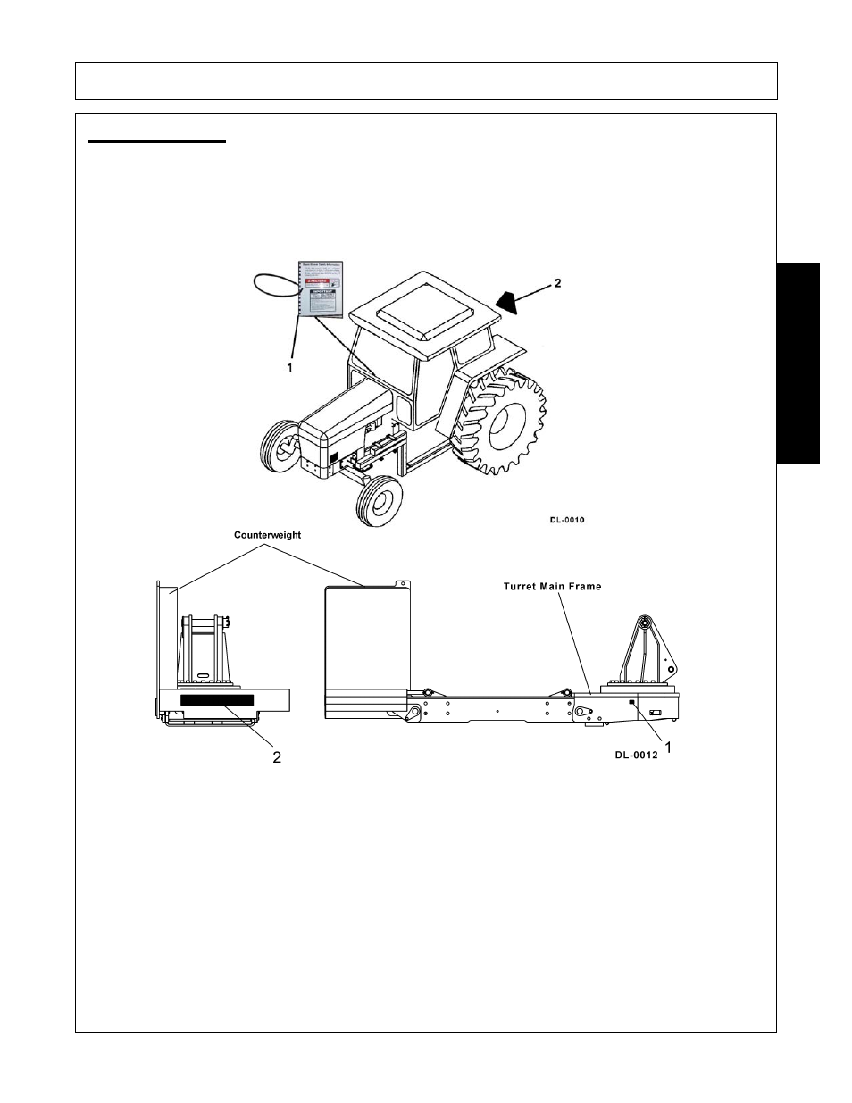 Decal location, D377 1 instruct boom mower safety booklet, 03200347 1 reflect smv | 000678 1 instruct grease fitting inside, 02971943 1 logo alamo industrial 2-7/8x20, Decal location -17, Safety | Alamo Axtreme 02983328C User Manual | Page 23 / 172