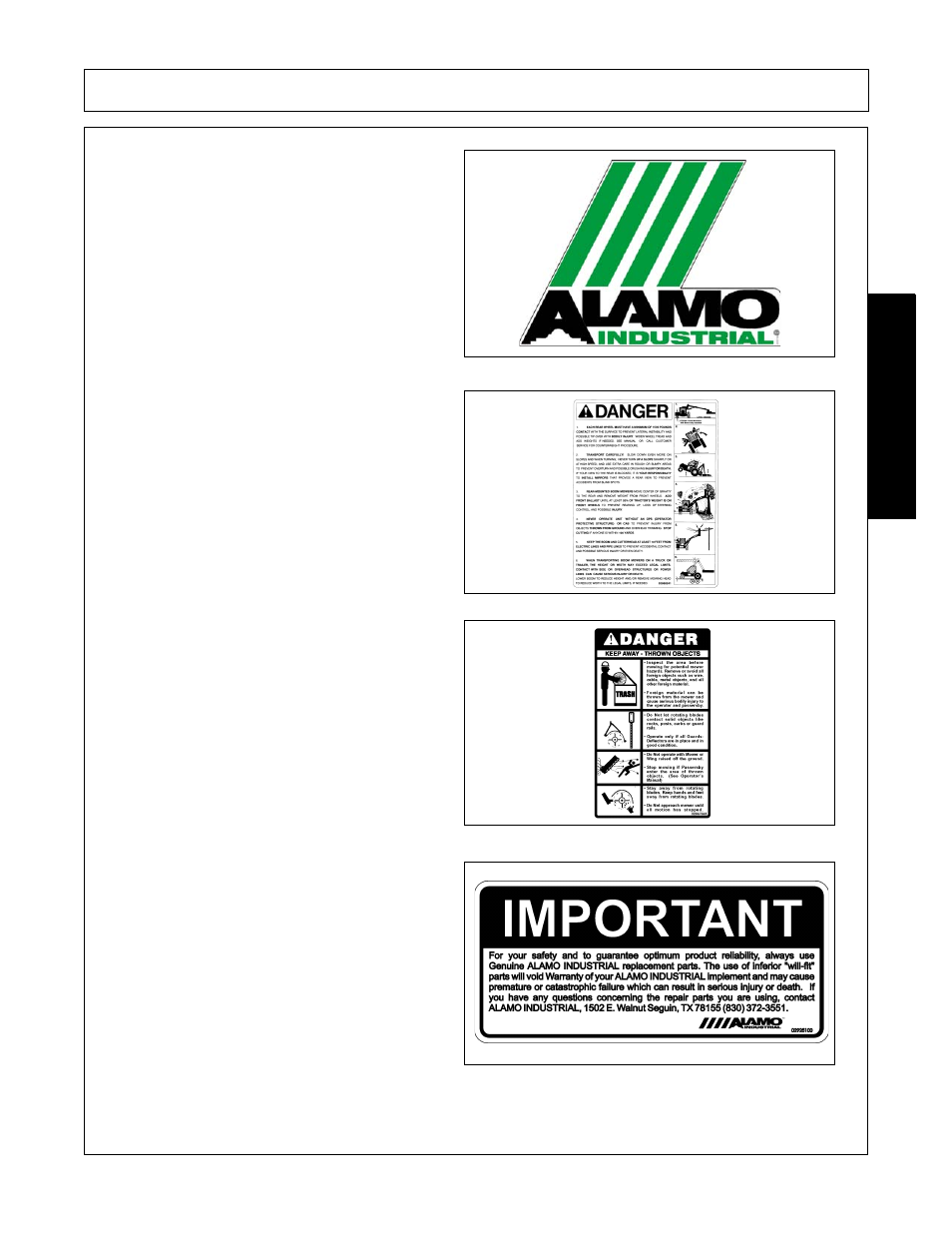 Safety | Alamo Axtreme 02983328C User Manual | Page 33 / 172