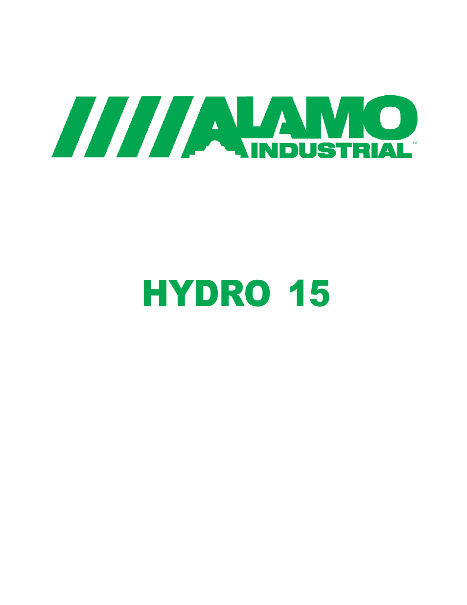 Hydro 15 | Alamo HYDRO 15 User Manual | Page 148 / 148