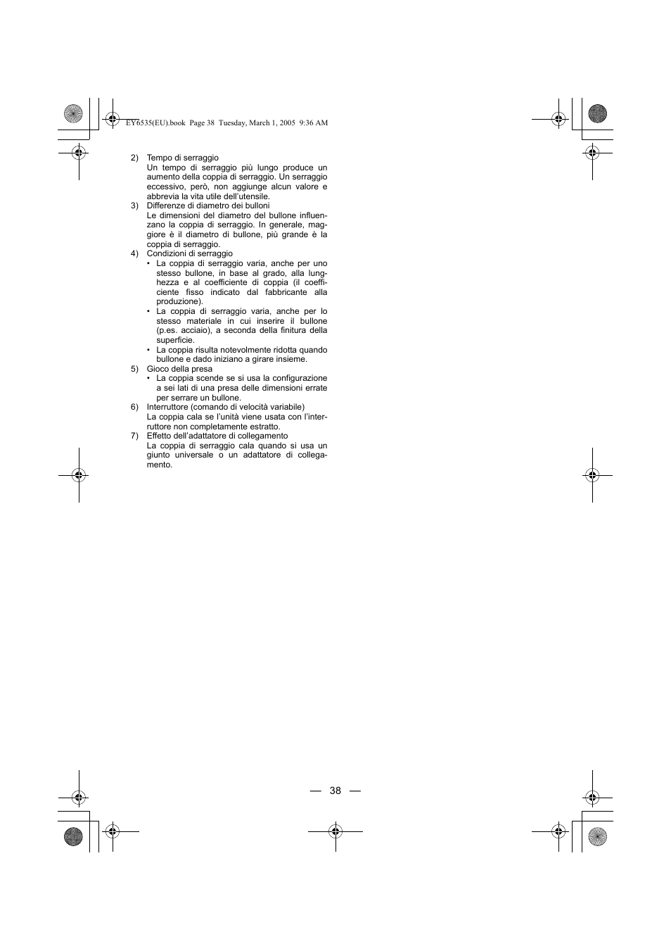 Panasonic EY6535GQW User Manual | Page 38 / 88