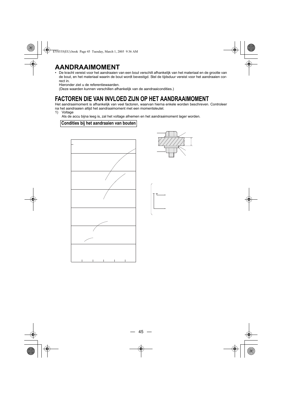 Aandraaimoment | Panasonic EY6535GQW User Manual | Page 45 / 88