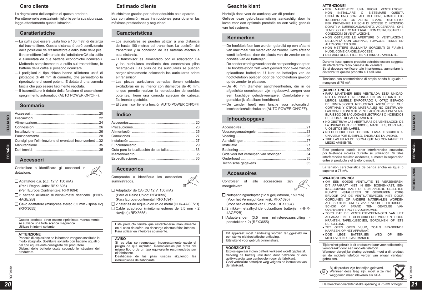Panasonic RPWF850 User Manual | Page 11 / 45