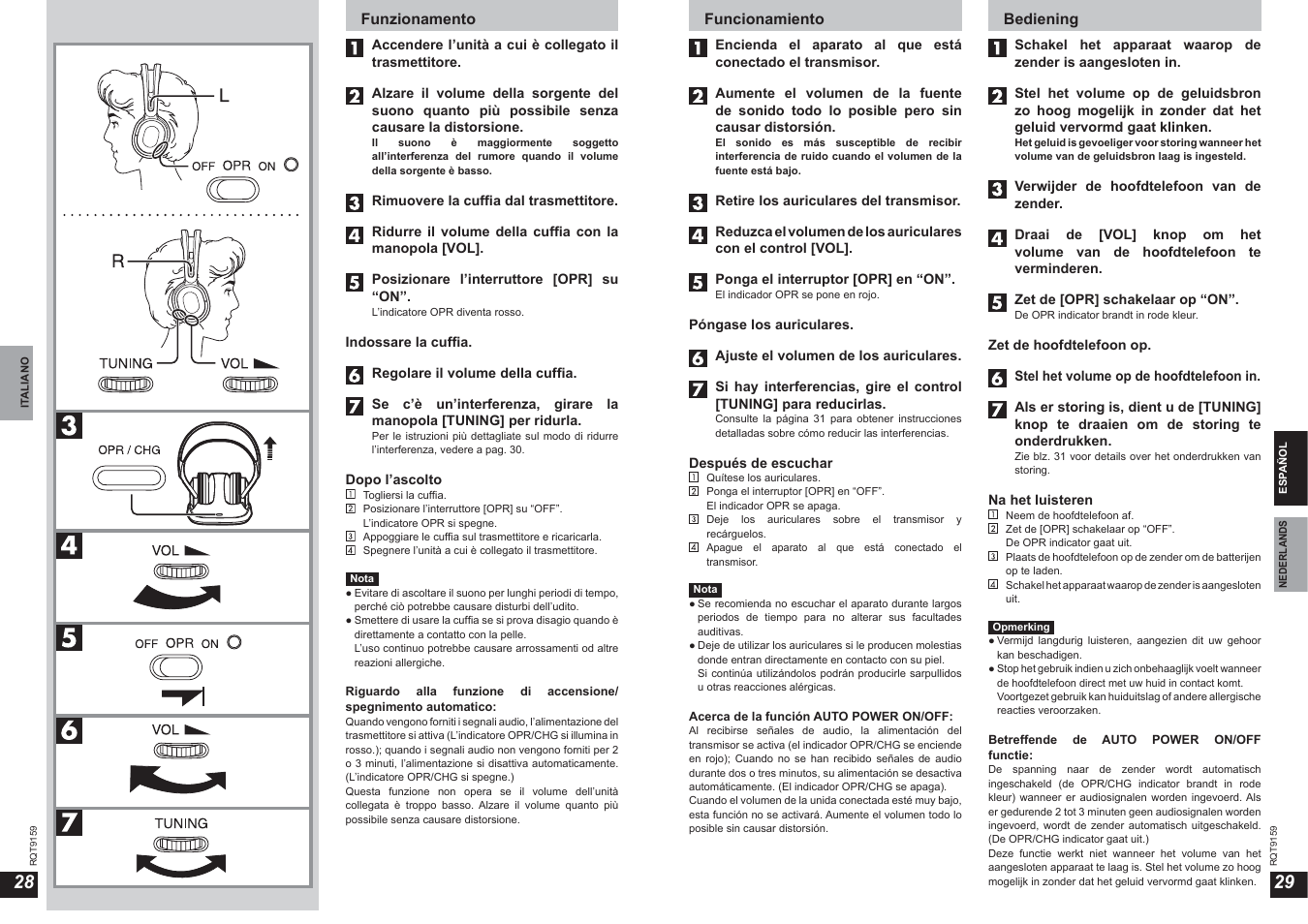 Panasonic RPWF850 User Manual | Page 15 / 45