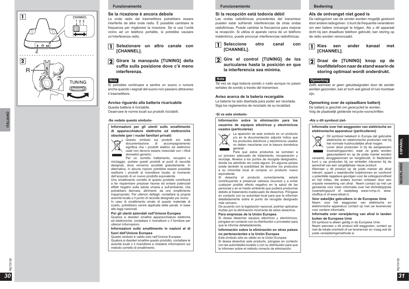 Panasonic RPWF850 User Manual | Page 16 / 45