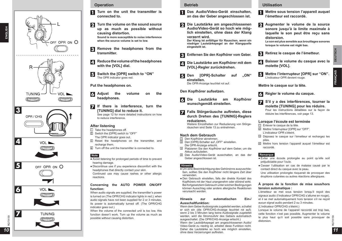 Panasonic RPWF850 User Manual | Page 6 / 45