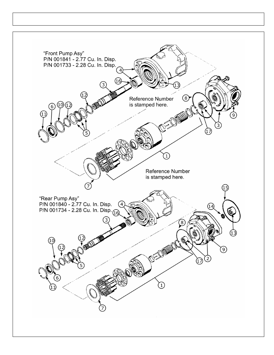 Pump asy - tandem rear pump - dual wings | Alamo 803213P User Manual | Page 106 / 120