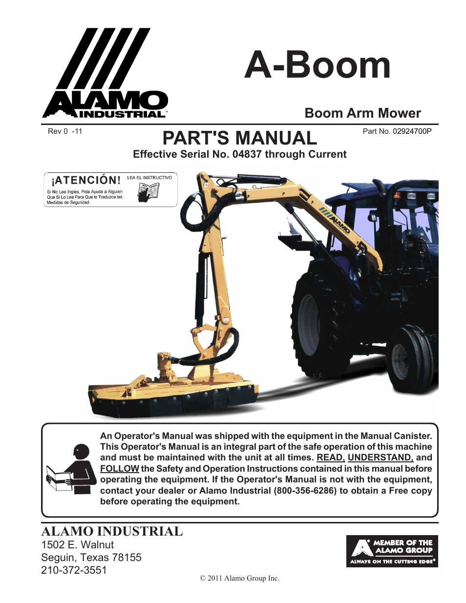 Alamo 4837 User Manual | 231 pages