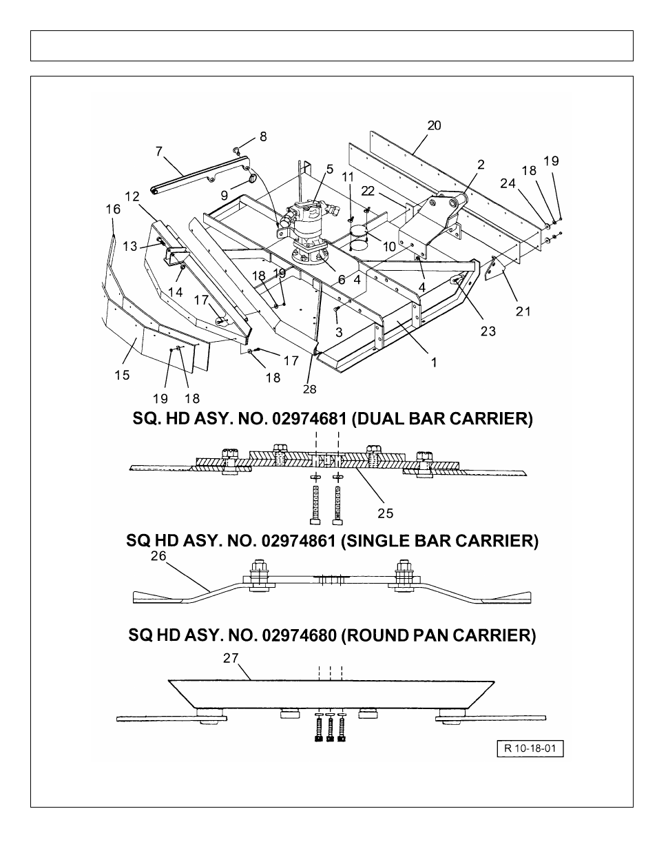 50 in - x-frame sq head asy | Alamo 4837 User Manual | Page 28 / 231