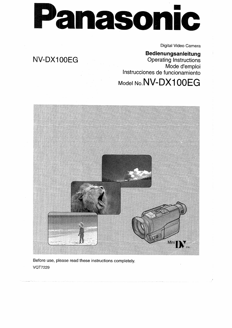 Panasonic NVDX100EG User Manual | 188 pages