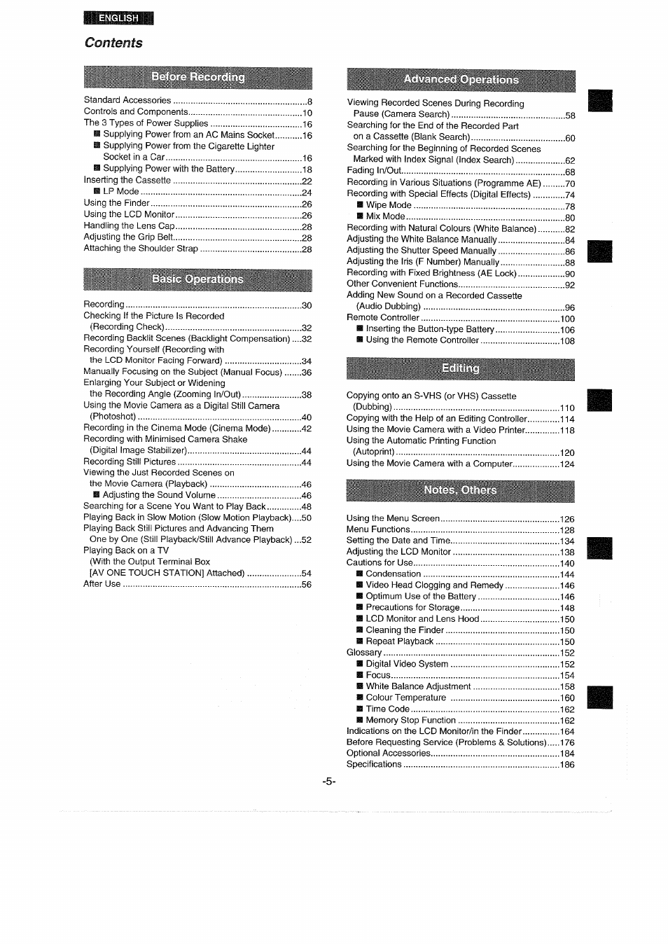 Panasonic NVDX100EG User Manual | Page 5 / 188