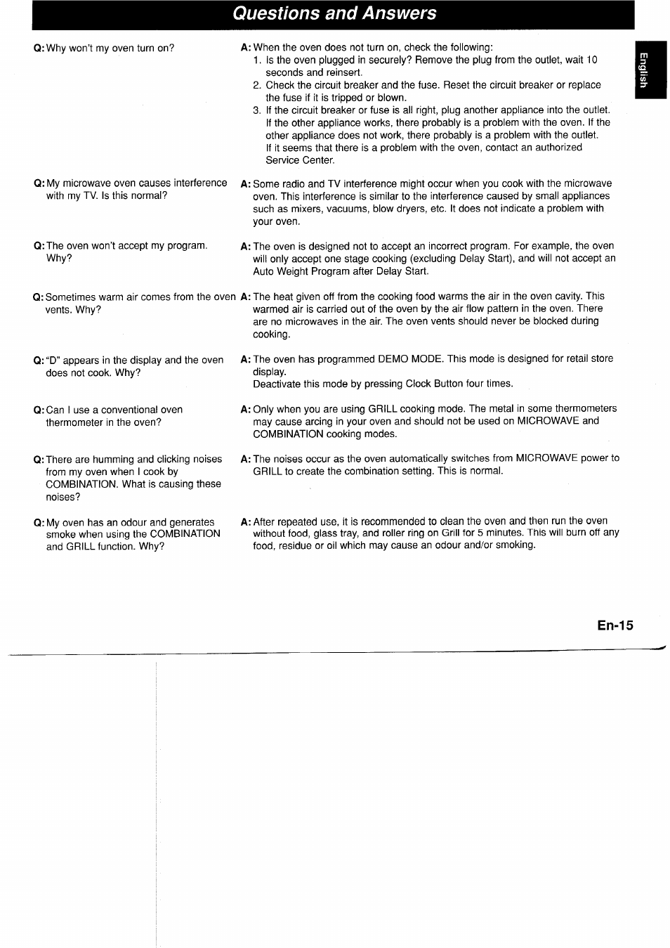 Questions and answers | Panasonic NNF661WB User Manual | Page 17 / 150