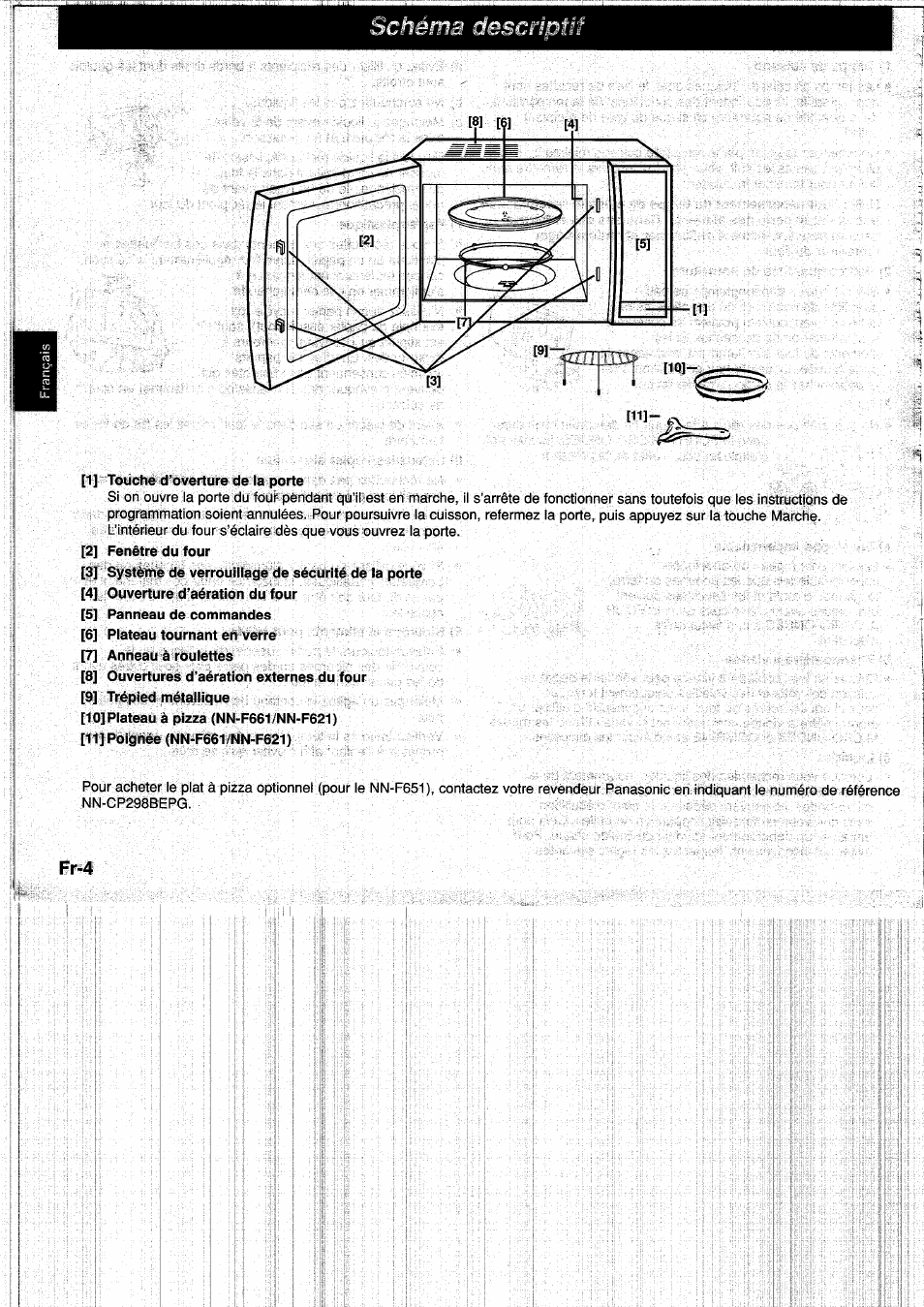 Schéma descriptif, Fr-4 | Panasonic NNF661WB User Manual | Page 56 / 150