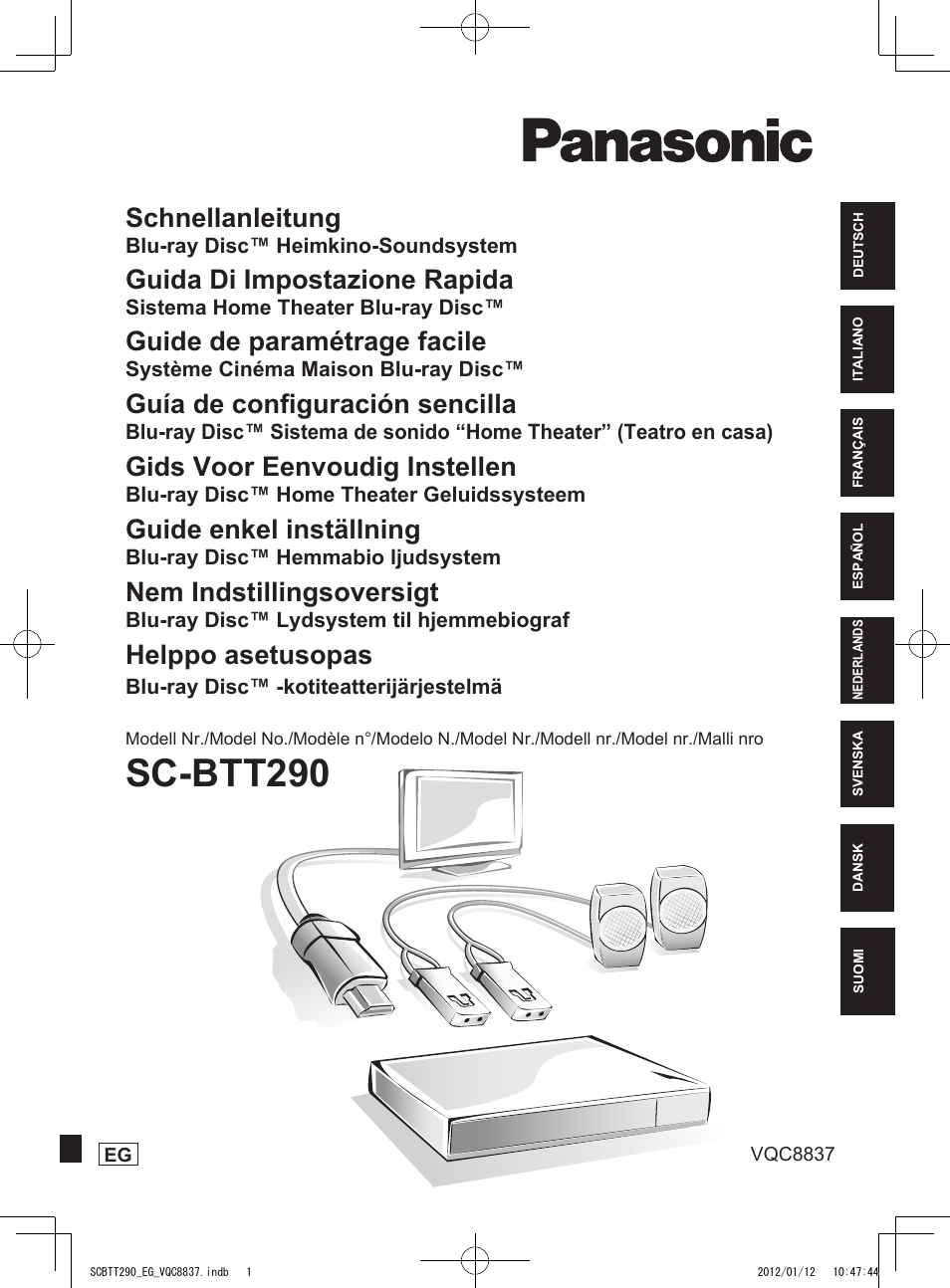 Panasonic SCBTT290EGK User Manual | 36 pages