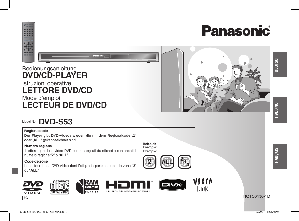 Panasonic DVDS53 User Manual | 14 pages
