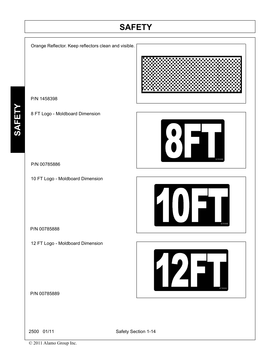Safety | Alamo 2500 User Manual | Page 18 / 60